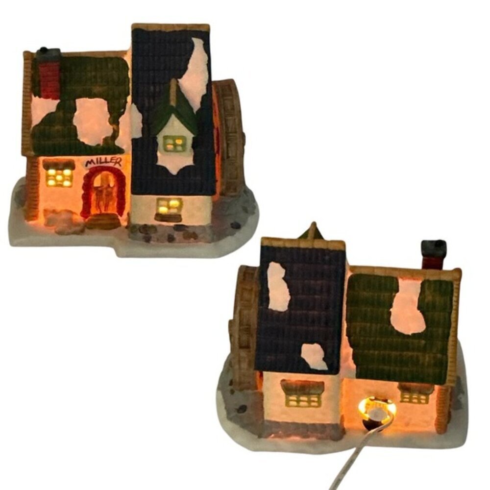 Vintage Village Lighted House Miller Dickens Collectible Towne Series Mill 1995 - Picture 10 of 16